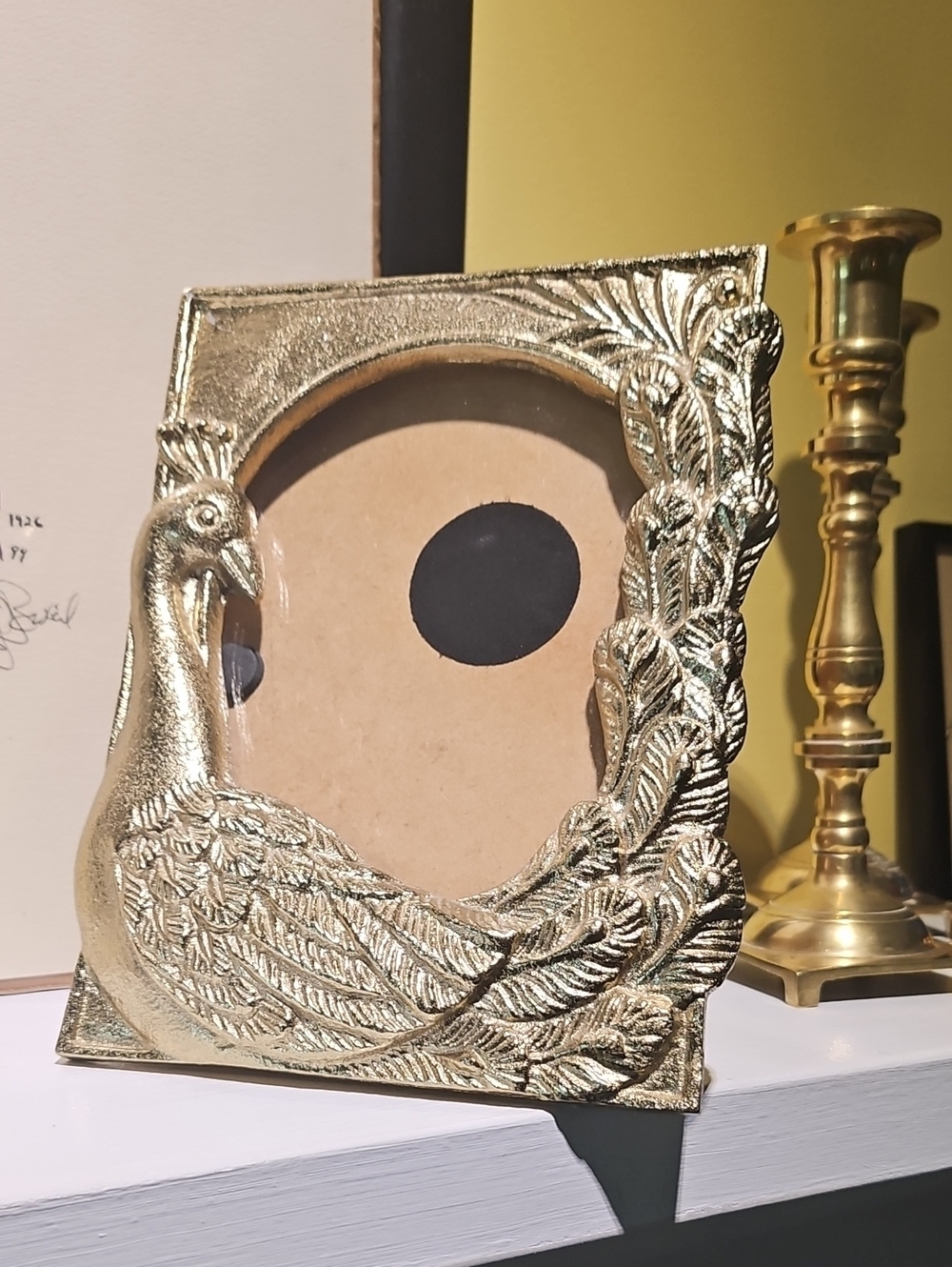 Cast Metal Peacock 4x6 Frame Possibility Opal House